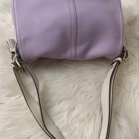 Vintage Coach Lavender Hampton Convertible Shoulder Bag/ Hand bag # F10685 - Picture 8 of 15